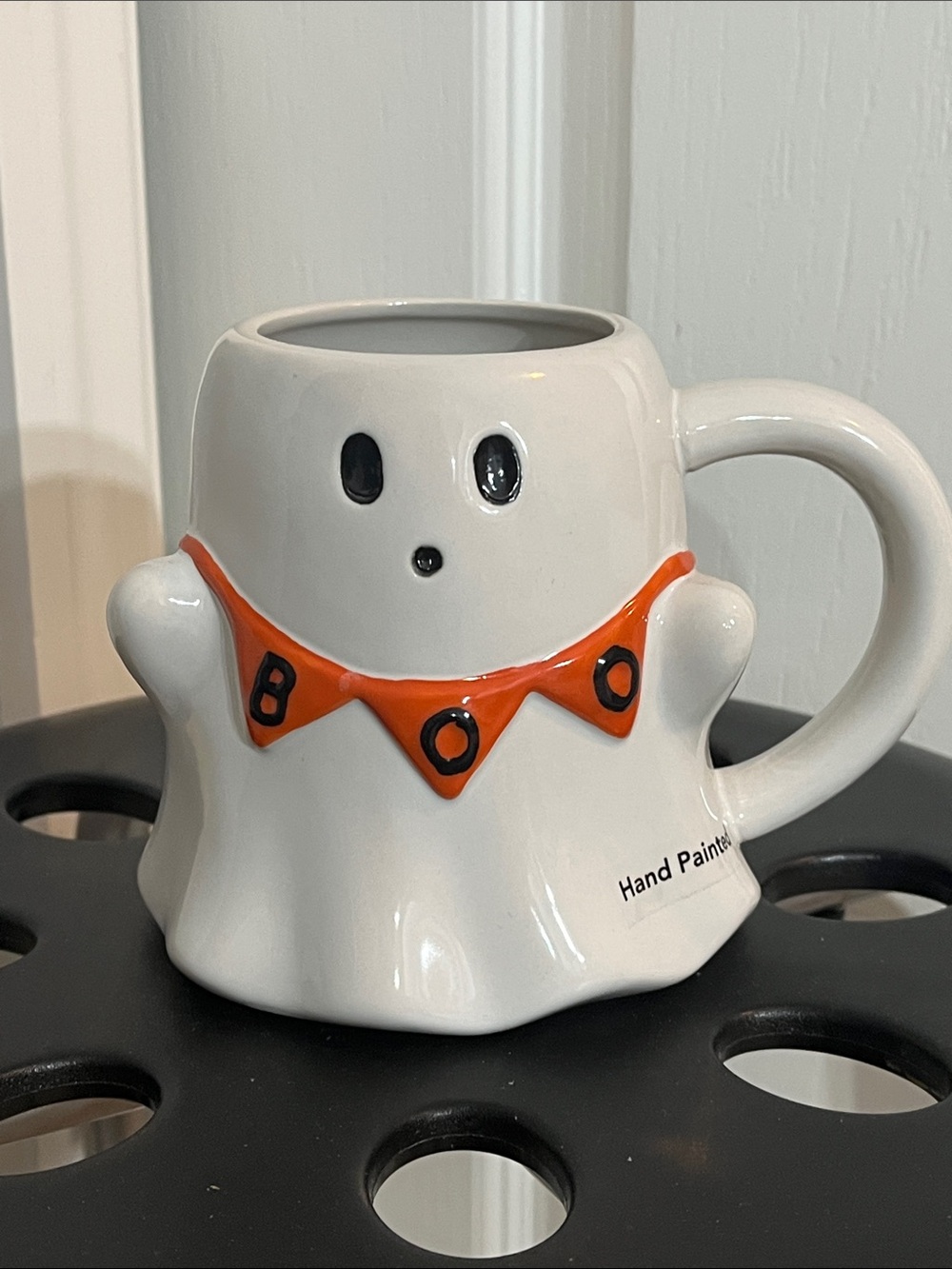 Halloween White Ghost Mug with Orange BOO Banner from Celebrate Together NWT